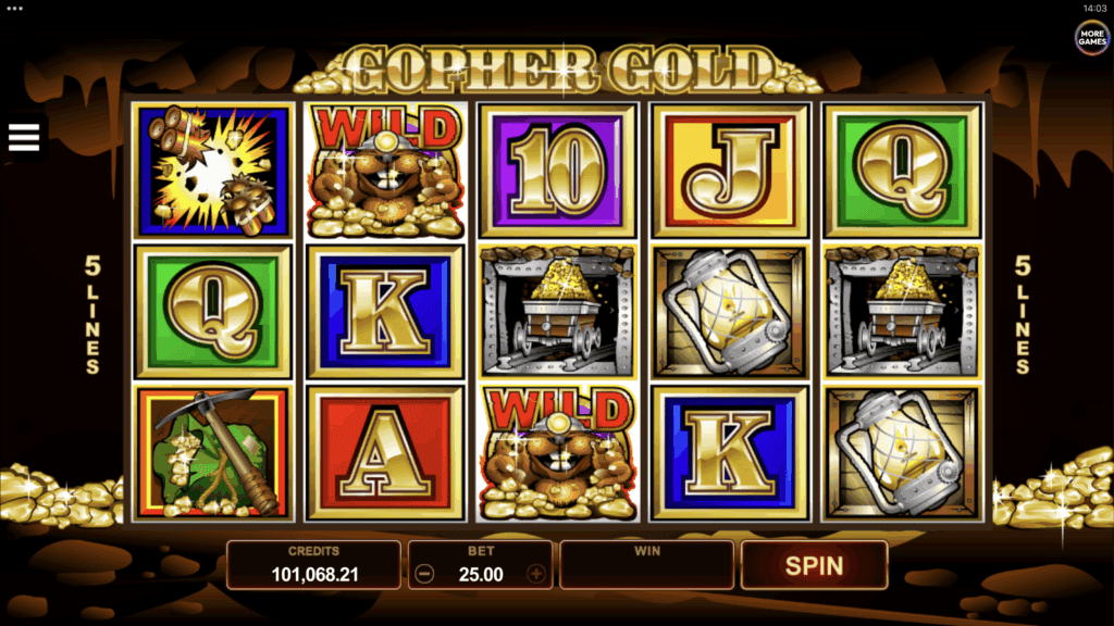 Žaiskite nemokamai Gopher Gold