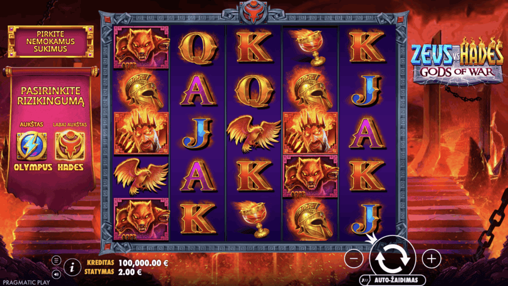 Žaiskite nemokamai Zeus vs Hades – Gods of War™