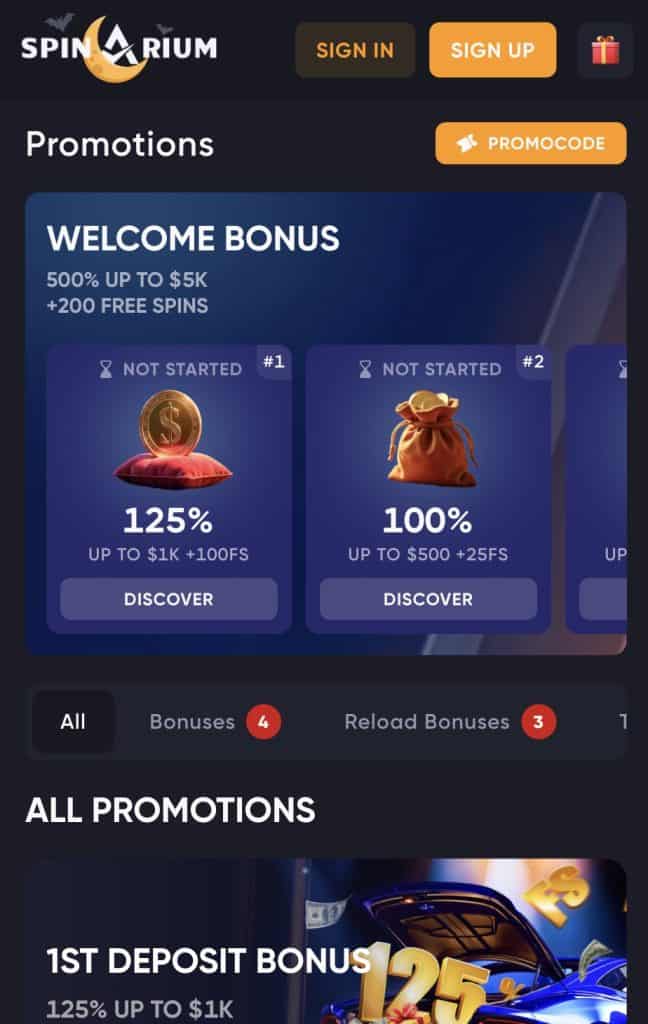 Apsilankyk Spinarium Casino