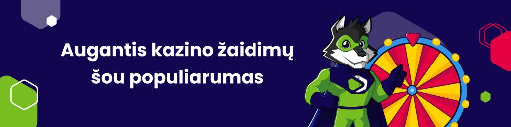 Augantis kazino žaidimų šou populiarumas