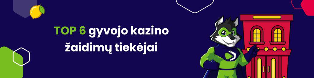 TOP 6 gyvojo kazino žaidimų tiekėjai